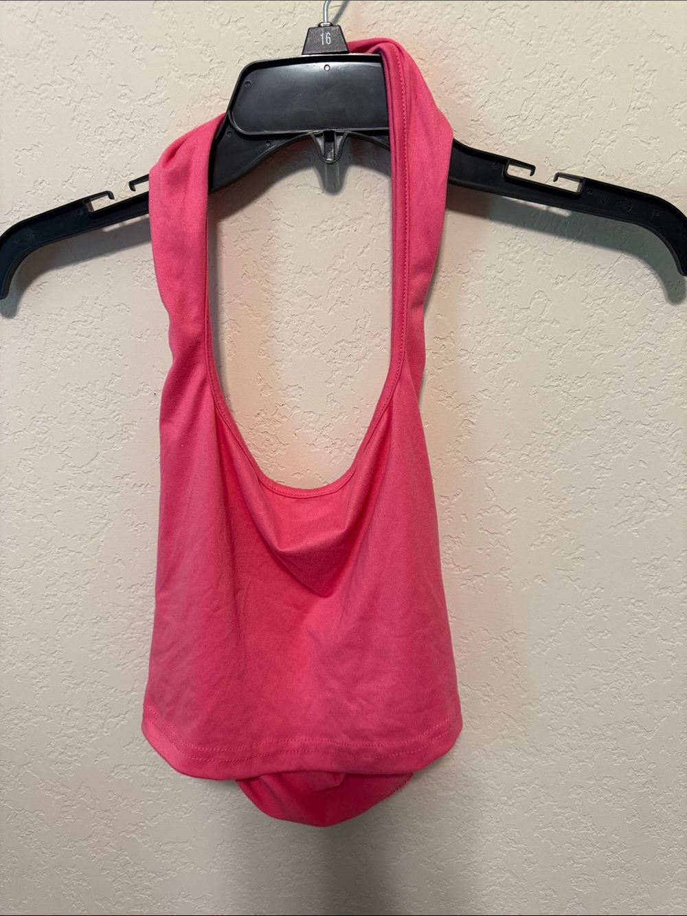 SHEIN Hot Pink Halter Crop Top